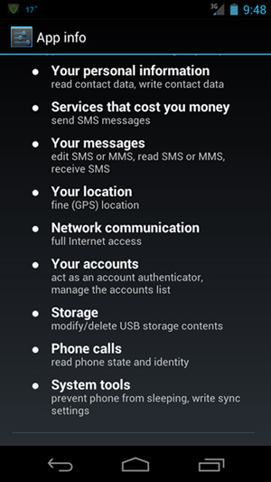 Android permissions